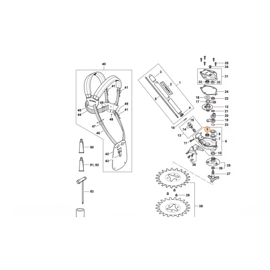 STIHL  Łożysko kulkowe DIN625-629-C3 9503 003 0061